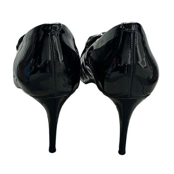 STEVE MADDEN Lalette Black Shiny Chain Link Pumps Steve Madden Heels Size 8 NWOT - Picture 5 of 6